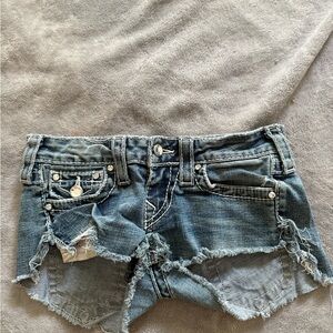True Religion Blue Jean Shorts